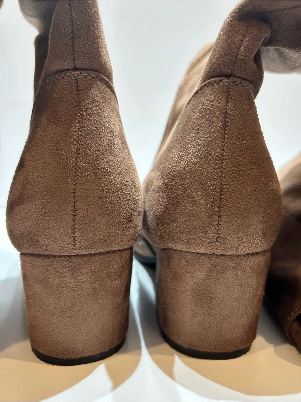 J.Adams Thigh High Tan Vegan Suede Boots Size 9 NWT